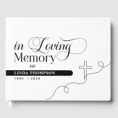 Livre D'or Élégant Mémorial Funéraire En Mémoire D'Amour (Recto)