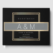Livre D'or élégant message d'invité noir (Recto)
