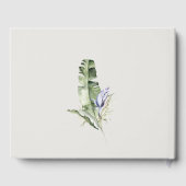 Livre D'or Élégant minimal Tropical bleu Mariage floral (Verso)