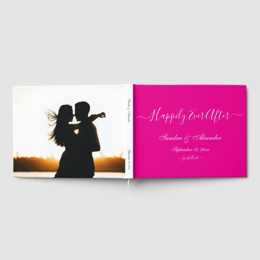 Livre D'or Élégant moderne minima Bold Mariage rose clair (Complet)