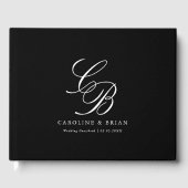 Livre D'or Élégant, Monogramme, Mariage (Recto)