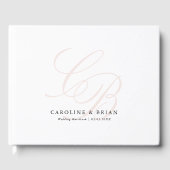 Livre D'or Élégant, Monogramme, Mariage (Recto)