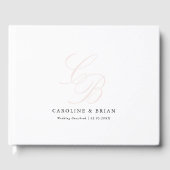 Livre D'or Élégant, Monogramme, Mariage (Recto)