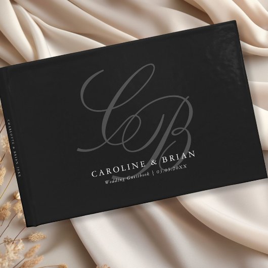 Livre D'or Élégant, Monogramme, Mariage