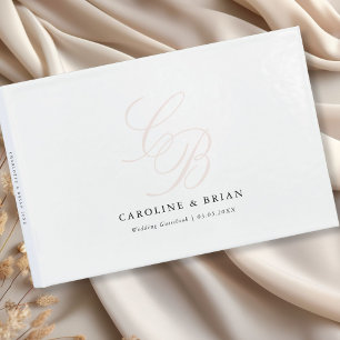 Livre D'or Élégant, Monogramme, Mariage