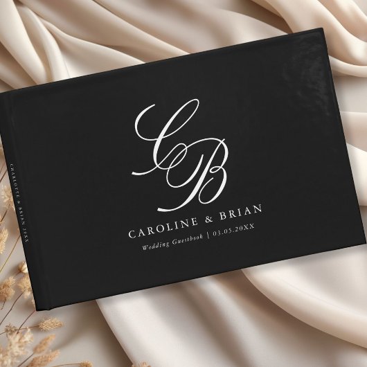 Livre D'or Élégant, Monogramme, Mariage