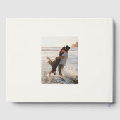 Livre D'or Élégant Monogramme Mariage Photo Brûlé Orange (Verso)