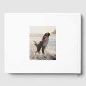 Livre D'or Élégant Monogramme Mariage Photo Or Blanc (Verso)