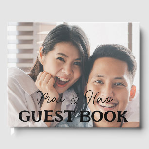 Livre D'or Elegant Newlyweds Mariage Nom photo