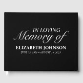 Livre D'or Élégant noir dans la mémoire aimante (Recto)