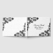 Livre D'or Elégant noir dentelle blanc Damas (Complet)