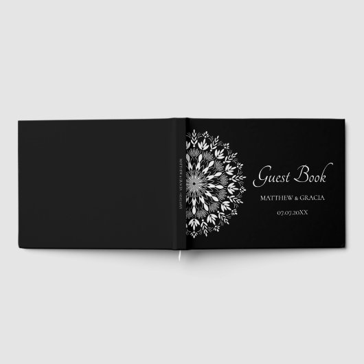 Livre D'or Élégant noir et blanc simple classique (Complet)