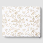 Livre D'or Elégant or Chinoiserie Crest Monogram Mariage (Verso)