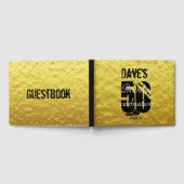 Livre D'or Elégant Or et Noir 50ème N'importe quel âge Annive (Complet)