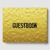 Livre D'or Elégant Or et Noir 50ème N'importe quel âge Annive (Verso)