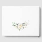 Livre D'or Elégant Pastel White Roses Eucalyptus Mariage (Verso)