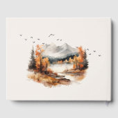 Livre D'or Elégant paysage d'automne rustique mariage (Verso)