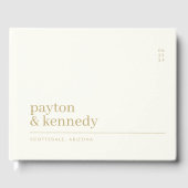 Livre D'or Elégant Personnalisé Avec Nom Mariage Réception (Recto)