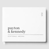 Livre D'or Elégant Personnalisé Avec Nom Mariage Réception (Recto)