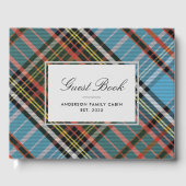 Livre D'or Élégant Plaid Rustic Family Cabine Tartan (Recto)