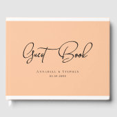 Livre D'or Élégant, Police de script, Mariage de plage (Recto)