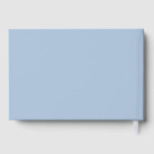 Livre D'or Elegant Powder Blue Script Wedding (Verso)