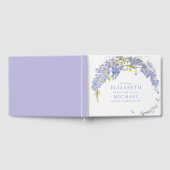 Livre D'or Élégant Purple Wisteria Mariage de script botaniqu (Complet)