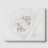 Livre D'or Élégant romantique Rustique roses blanches Mariage (Verso)