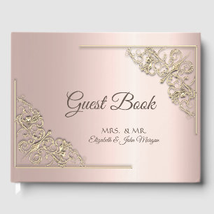 Livre D'or Elégant Rose Gold Frame Mariage Or