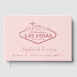 Livre D'or Elégant Rose Gold Rose Las Vegas Mariage<br><div class="desc">Chic,  moderne et élégant rose or rose Las Vegas Mariage Signes mariage est magnifique pour les mariages de destination Vegas! Cliquez sur CUSTOMISER PLUS LOIN pour modifier la couleur,  les polices et l'agencement du texte de l'arrière - plan.</div>
