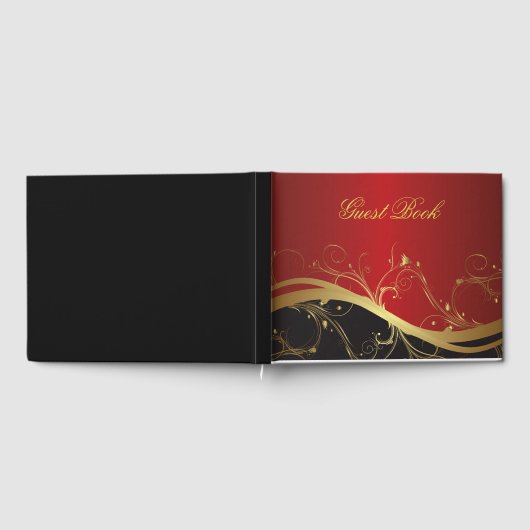 Livre D'or Elégant rouge or et noir (Complet)