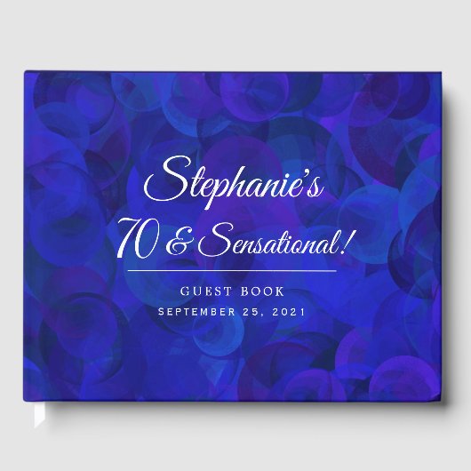 Livre D'or Elégant Royal Blue 70 & Sensational Birthday Party (Recto)