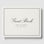Livre D'or Elegant Royal Ivory Scripted Font Wedding (Recto)