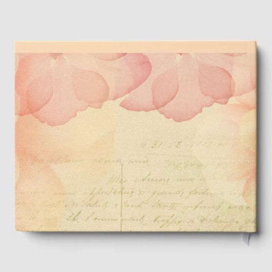 Livre D'or Elégant Rustique rose Mariage Moderne Simple Chic (Verso)