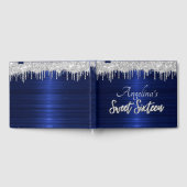 Livre D'or Élégant Script Blue Metallic Parties scintillant a (Complet)