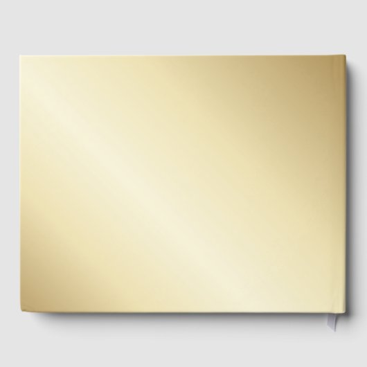 Livre D'or Élégant script Emerald Green et Mariage or (Verso)