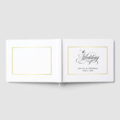 Livre D'or Élégant Script fleurit Mariage de calligraphie (Complet)