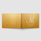 Livre D'or Élégant Script Mariage initial Monogram Gold (Complet)