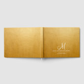 Livre D'or Élégant Script Mariage initial Monogram Gold (Complet)