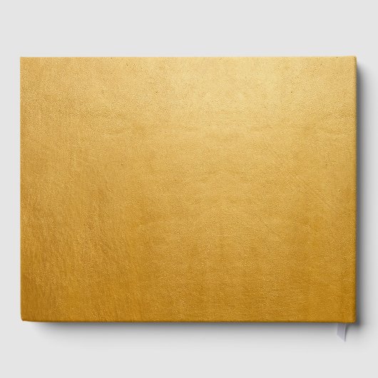 Livre D'or Élégant Script Mariage initial Monogram Gold (Verso)