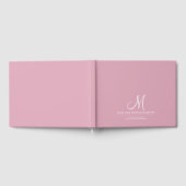 Livre D'or Élégant Script Mariage initial Monogramme rose (Complet)