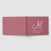 Livre D'or Élégant Script Mariage initial Monogramme Terracot (Complet)