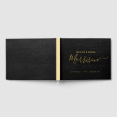Livre D'or Élégant script moderne simple mariage noir (Complet)