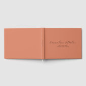 Livre D'or Élégant script Serif Custom Terracotta Mariage (Complet)