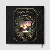 Livre D'or Elegant Scroll + Gold Dots Congratulation Class of (Verso)