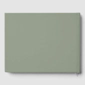 Livre D'or Elegant Silver Hearts Sage Green (Verso)