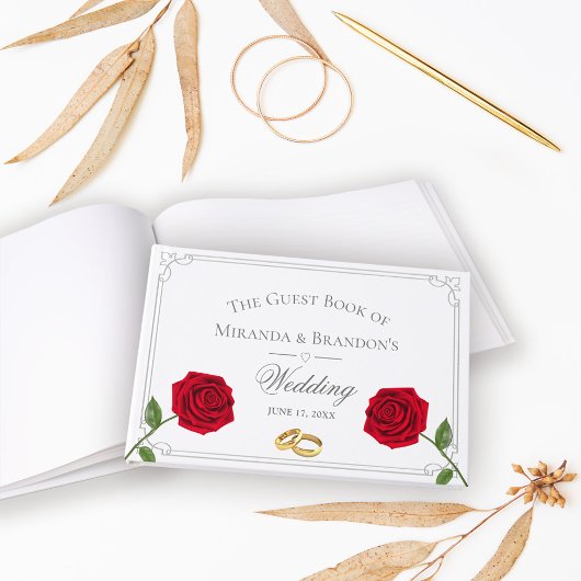 Livre D'or Élégant simple Floral Classic Mariage
