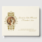 Livre D'or Élégant Simple Mariage catholique classique invité (Recto)