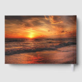 Livre D'or Elegant Sunset Beach String Lights Summer Wedding (Verso)