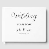 Livre D'or Elégant thème Mariage noir et blanc (Recto)